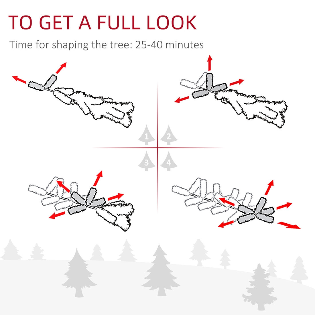 HOMOM Flocked Christmas Tree