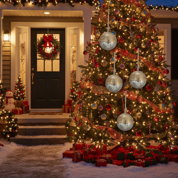 4PCS Set Christmas Hanging Ball Ornaments Wooden Tree Decorations Festive Holiday Party Decor Xmas Tree Accessories FBA Shipment