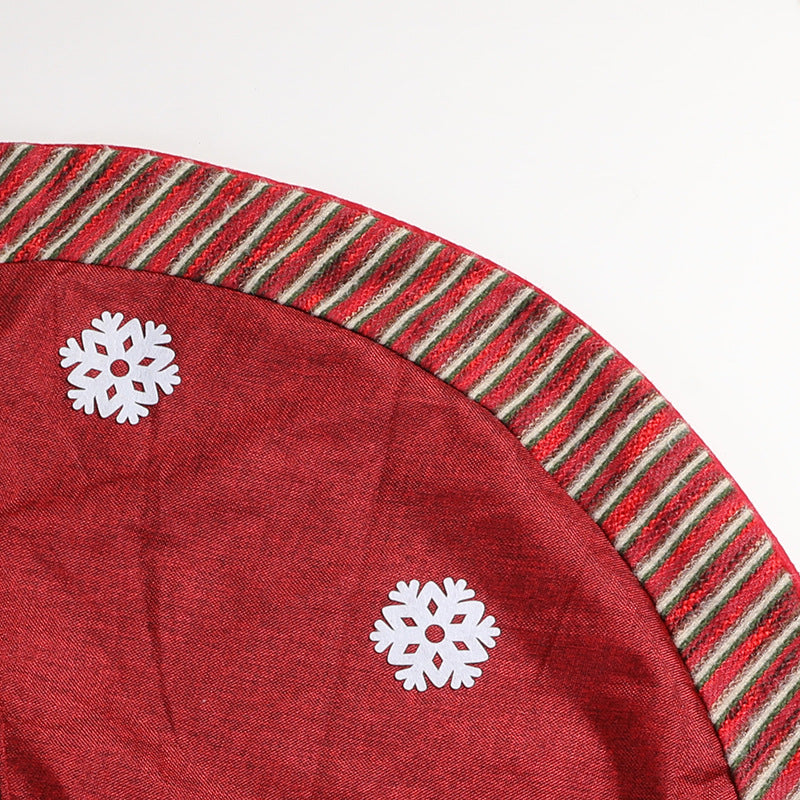 Christmas Burlap Tree Mat Santa Tree Skirt